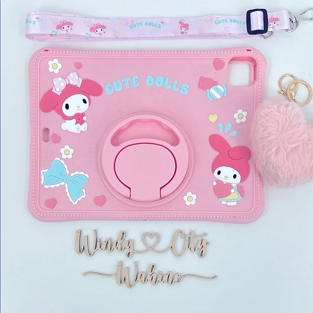 NWT My Melody iPad Case with Strap/Keychain- Pink